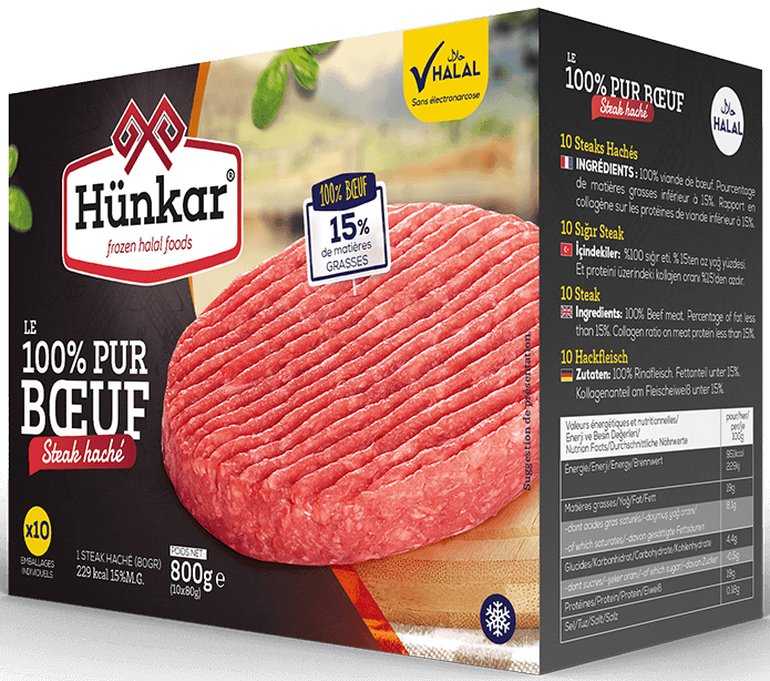 Pro-Inter | Hunkar 800g | Steak haché 100% 