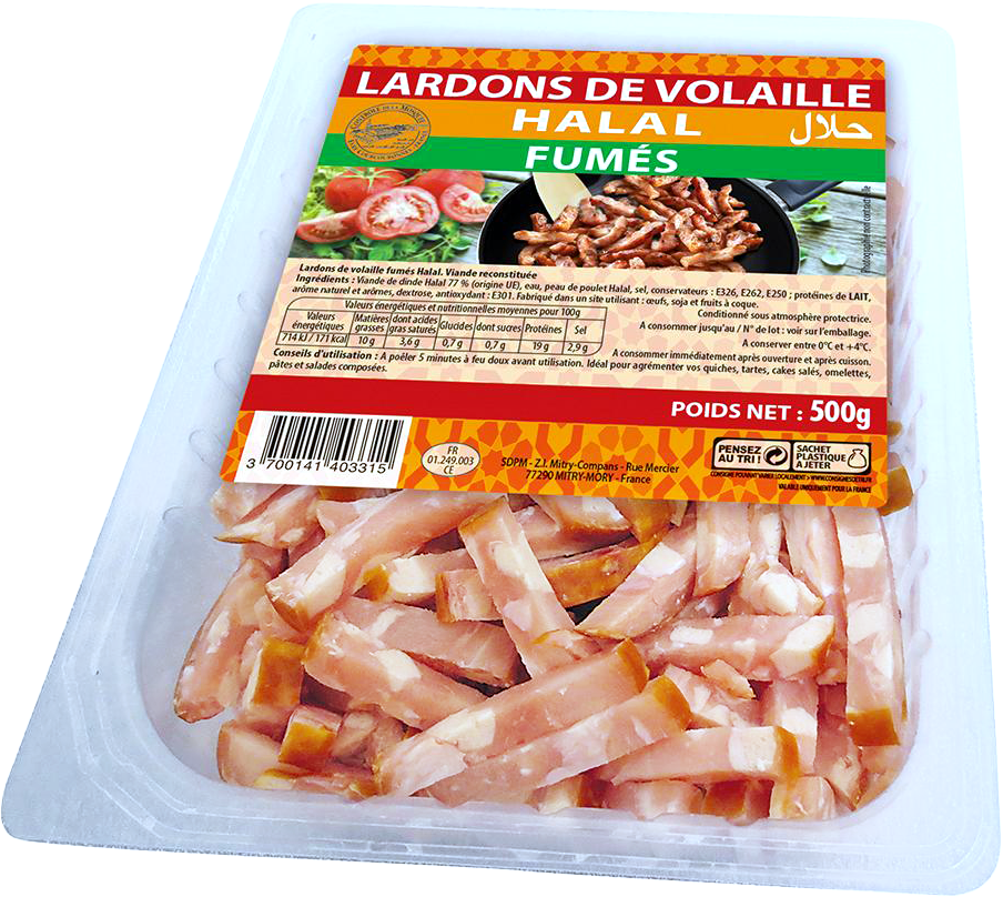 Pro-Inter | Oriental Viandes 500g | Lardons de volaille fumés 