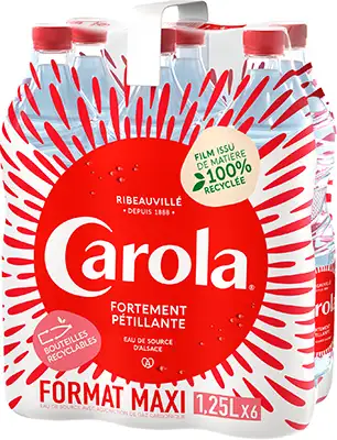 Pro-Inter | Carola Rouge 6x1,25L | Eau fortement pétillante 