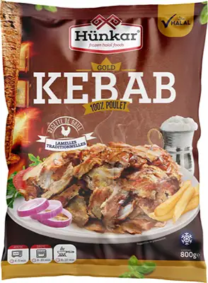 Pro-Inter | Hünkar 800g | Lamelle de kebab 100% Poulet 