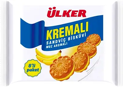 Pro-Inter | Ülker Kremali 8x61g | Biscuits fourrés goût banane 