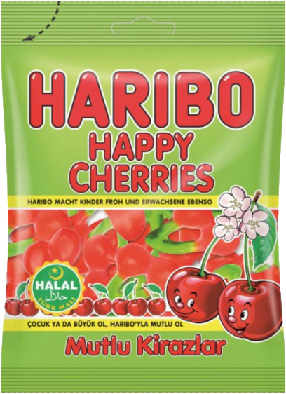 Pro-Inter | Haribo 80g | Bonbons happy cherries 