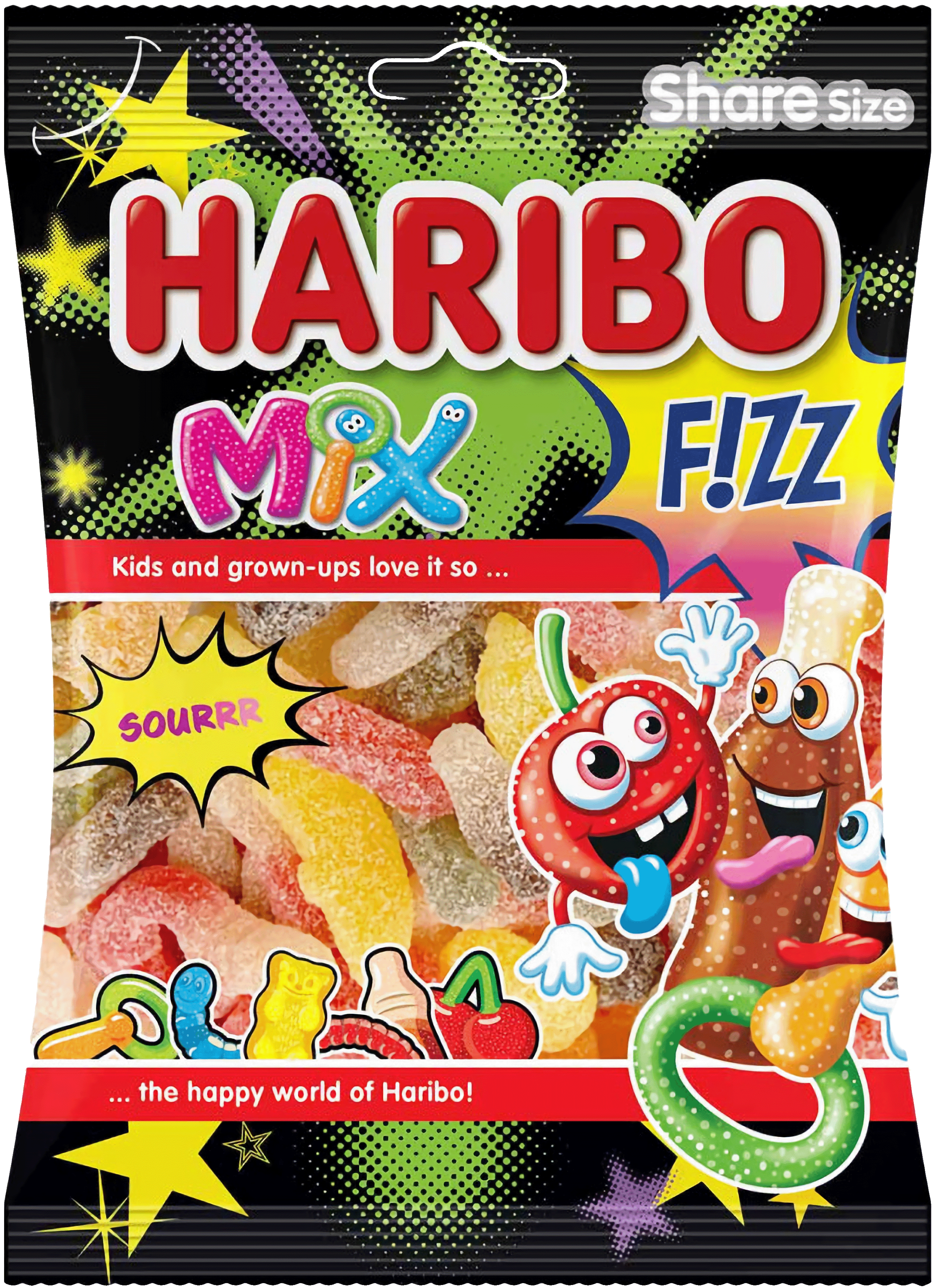 Pro-Inter | Haribo 80g | Bonbons Mix Fizz 