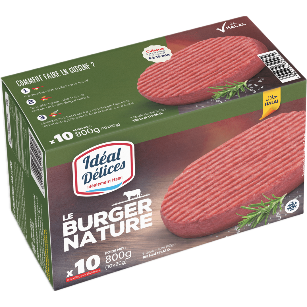 Pro-Inter | Idéal Délices 800g | Burger nature 