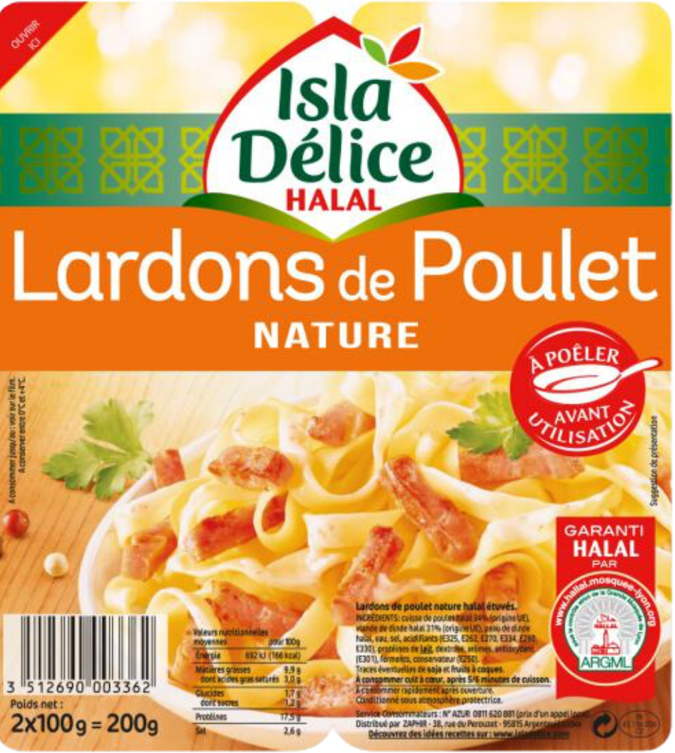 Pro-Inter | Isla Délice 200g | Lardons De Volaille Nature  